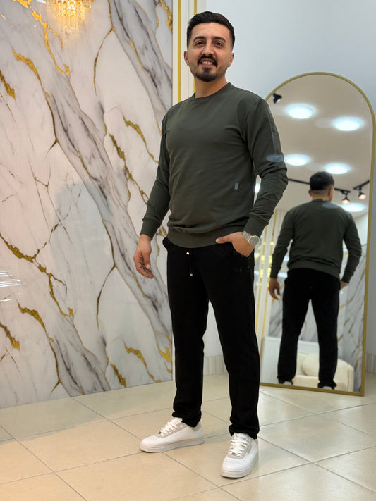 ByHan Basıc Bisiklet Yaka Sweatshirt 3009