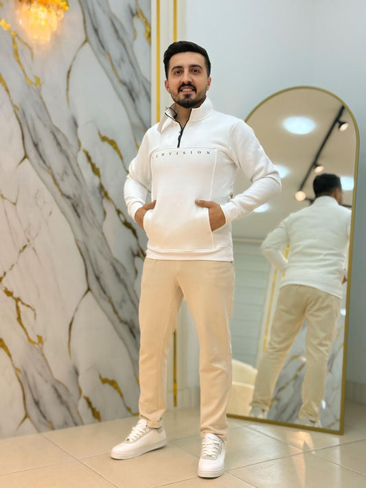 ByHan Baskılı Dik Yaka Fermuarlı Şardonlu Sweat 02