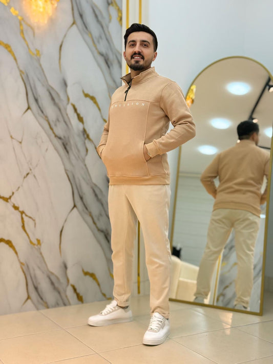 ByHan Baskılı Dik Yaka Fermuarlı Şardonlu Sweat 02