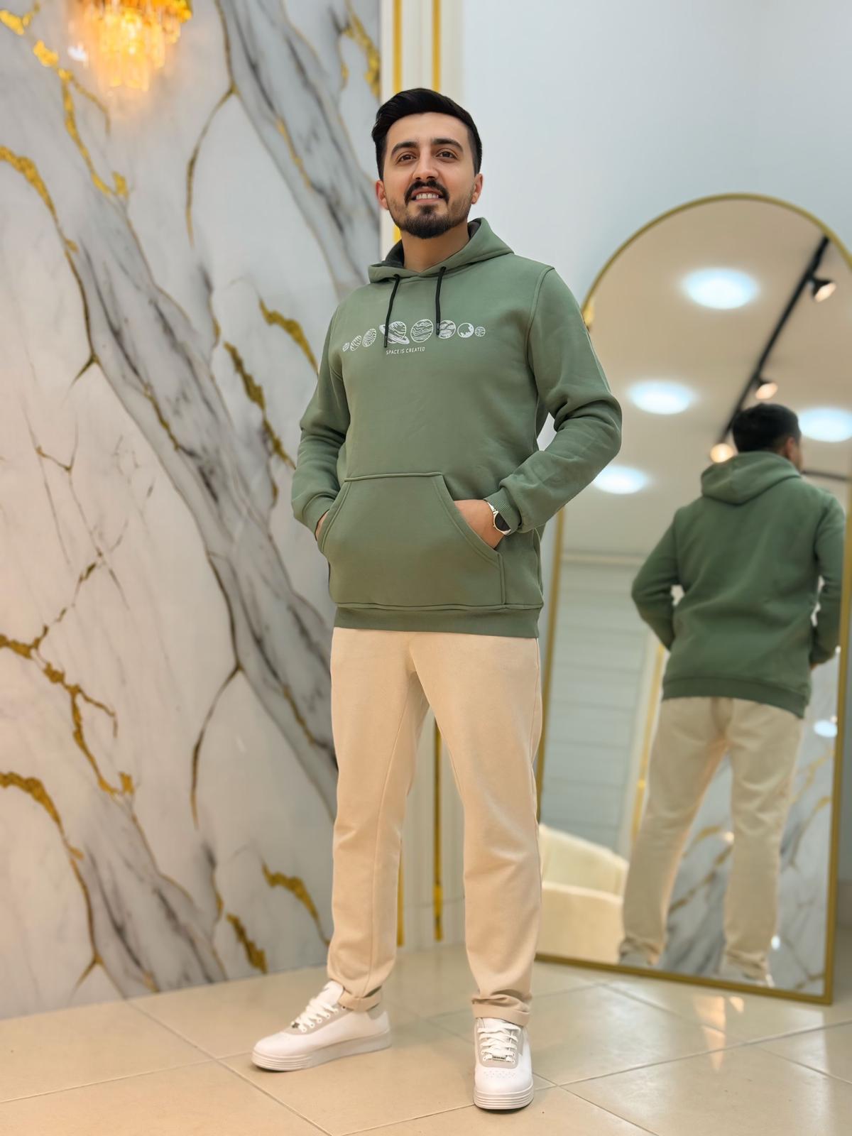 ByHan Gezegen Baskılı Kapişonlu Şardonlu Sweat 04