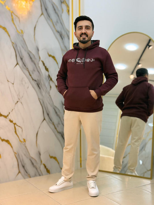 ByHan Gezegen Baskılı Kapişonlu Şardonlu Sweat 04